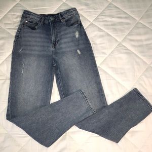 Extra high rise boyfriend mom jeans